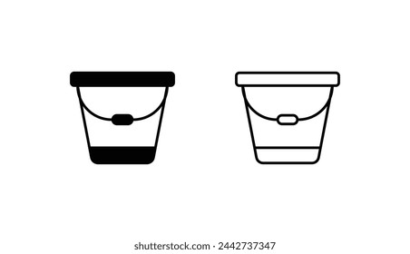 Cake Box Icon Design mit weißem Hintergrund Stock Illustration