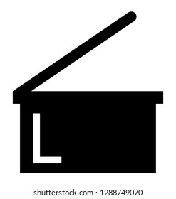 Cake box icon, glyph vector