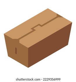 Cake box icon isometric vector. Food product. Machine plastic