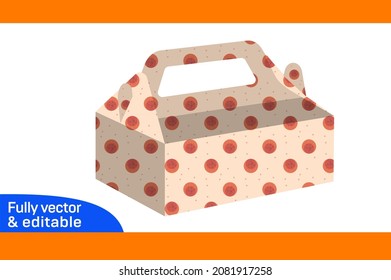 Cake box and packaging design 3D box vector svg