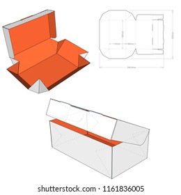 Cake Box Ref01 and Die-cut Pattern. The .eps file is full scale and fully functional. Prepared for real cardboard production.