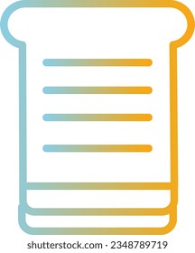 Cake Bread Pie Gradient Line Icon