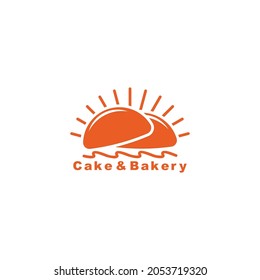 cake bread simple vintage geometric logo vector