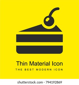 Cake bright yellow material minimal icon or logo design
