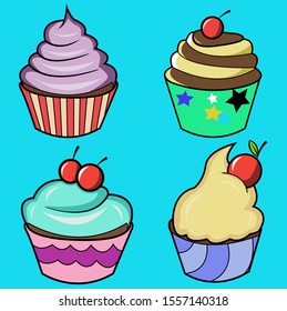 cake bundle vector design set