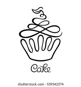 Cake cafe or bakery logo design. 