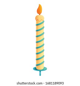 Icono de copas. Dibujo de un icono del vector de velas de pastel para el diseño web aislado en fondo blanco