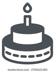 A cake with a candle on top of it