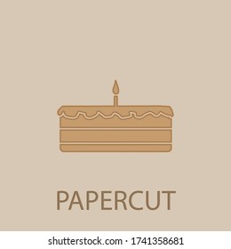 Torta con un icono de corte de velas. Glifo simple, vector plano de iconos web para ui y ux, sitio web o aplicación móvil
