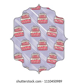 Cake with candles design