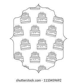 Cake with candles design