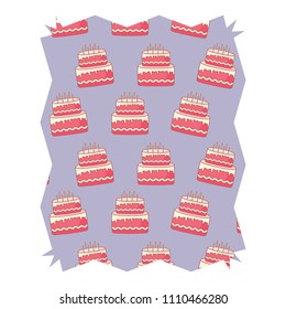 Cake with candles design