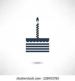 Cake with candles icon