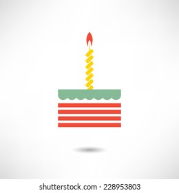 Cake with candles icon