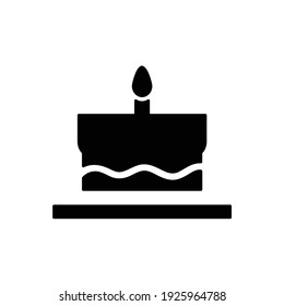 Cake with candles icon, eps 10