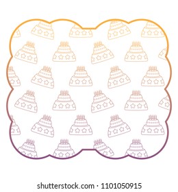 Cake with candles pattern