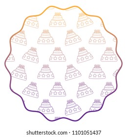 Cake with candles pattern