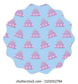 Cake with candles pattern
