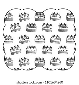 Cake with candles pattern