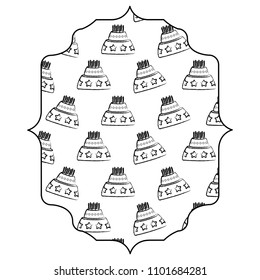 Cake with candles pattern