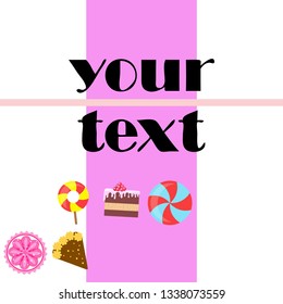 cake capcake candy, sweet, abstract, vector illustration.