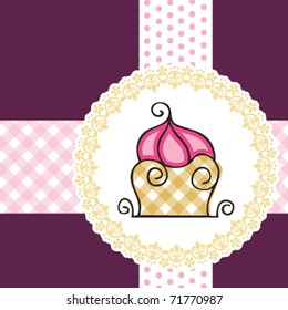 cake card with pattern