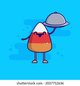 cake cartoon character bring food