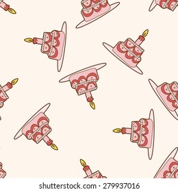 cake , cartoon seamless pattern background