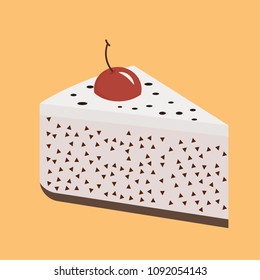 Cake cartoon vector. free space for text. wallpaper. background.