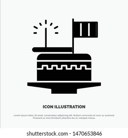 Cake, Celebrate, Day, Festival, Patrick solid Glyph Icon vector. Vector Icon Template background