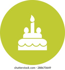 Cake, celebration, birthday icon vector image.Can also be used for easter, celebration, observances and holidays. Suitable for mobile apps, web apps and print media.
