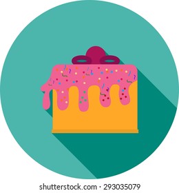 Cake, celebration, birthday icon vector image.Can also be used for easter, celebration, observances & holidays. Suitable for mobile apps, web apps and print media.