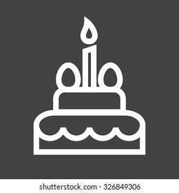 Cake, celebration, birthday icon vector image.Can also be used for easter, celebration, observances and holidays. Suitable for mobile apps, web apps and print media.