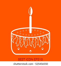 cake, celebration, vector icon, eps10