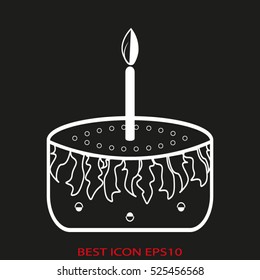 cake, celebration, vector icon, eps10