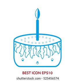cake, celebration, vector icon, eps10