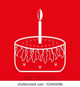 cake, celebration, vector icon, eps10