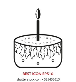cake, celebration, vector icon, eps10
