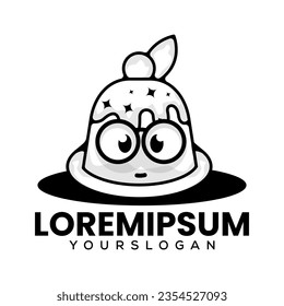 cake character logo design template