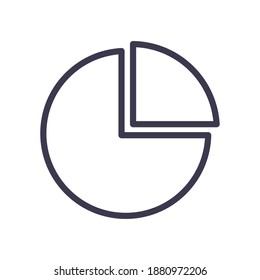 diseño de icono de línea de gráfico de tarta, análisis de datos y tema de información Ilustración vectorial