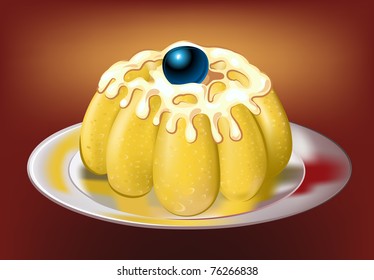 Cake with cherry