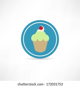 cake with cherry icon