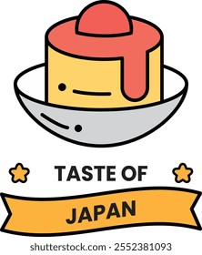 cake with a cherry logo illustration