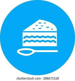 Cake, chocolate, cream icon vector image. Can also be used for sweets and confectionery. Suitable for use on web apps, mobile apps and print media.