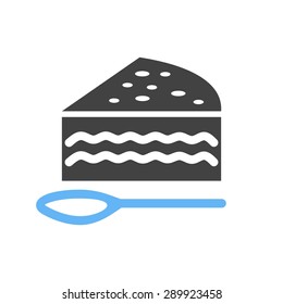 Cake, chocolate, cream icon vector image. Can also be used for sweets and confectionery. Suitable for use on web apps, mobile apps and print media.