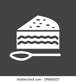 Cake, chocolate, cream icon vector image. Can also be used for sweets and confectionery. Suitable for use on web apps, mobile apps and print media.