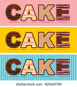 Cake chocolate letters, sweet, candy, ABC, alphabet