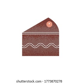 Cake Chocolate Slice Vector Illustration