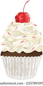 Cake Chocolate,Cake,Chocolate,Cupcake,Chocolate Cupcake, drawing, dessert, bakery