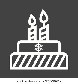 Cake, christmas, party icon vector image.Can also be used for christmas, celebrations, observances and holidays. Suitable for use on web apps, mobile apps and print media.